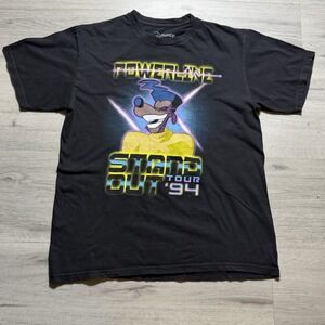 Disney Powerline Stand Out Tour 94 T Shirt Mens Medium Black Graphic Goofy